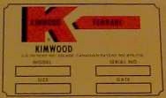 Typical Kimwood Identification Plaque
