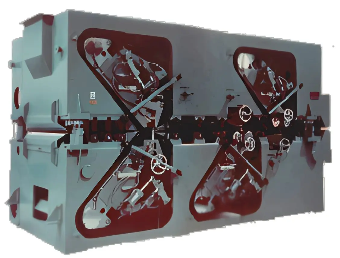 Heavy-duty machine with intricate parts