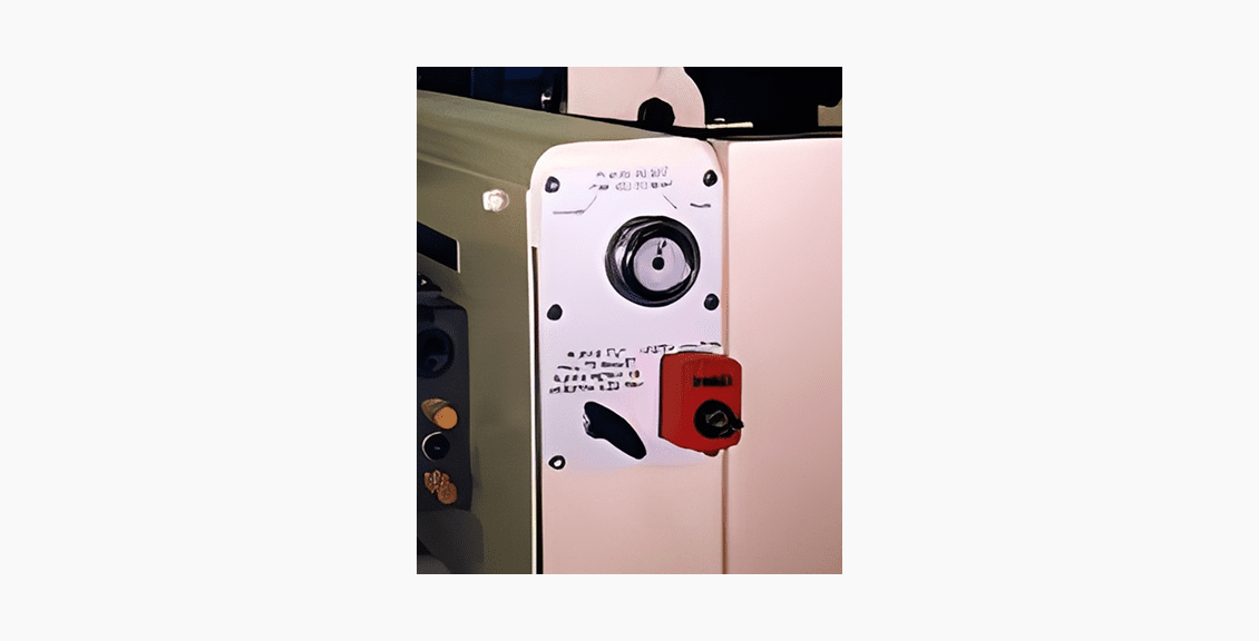 Control panel featuring lock and switch
