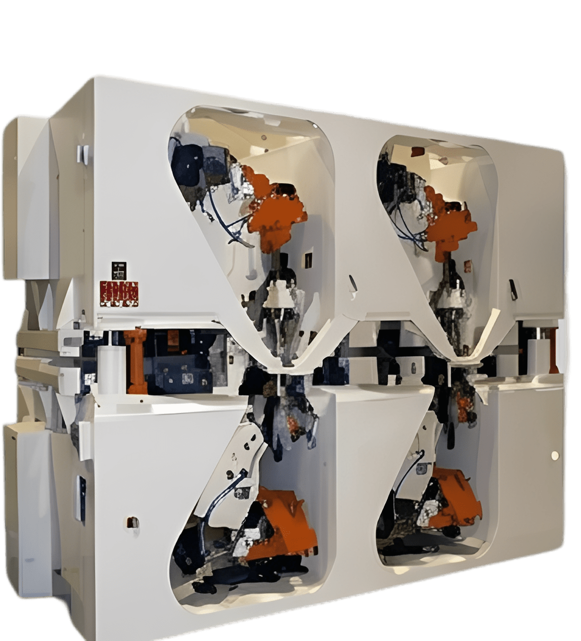 Large mechanical device with motors