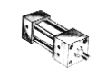 Technical drawing of a hydraulic cylinder